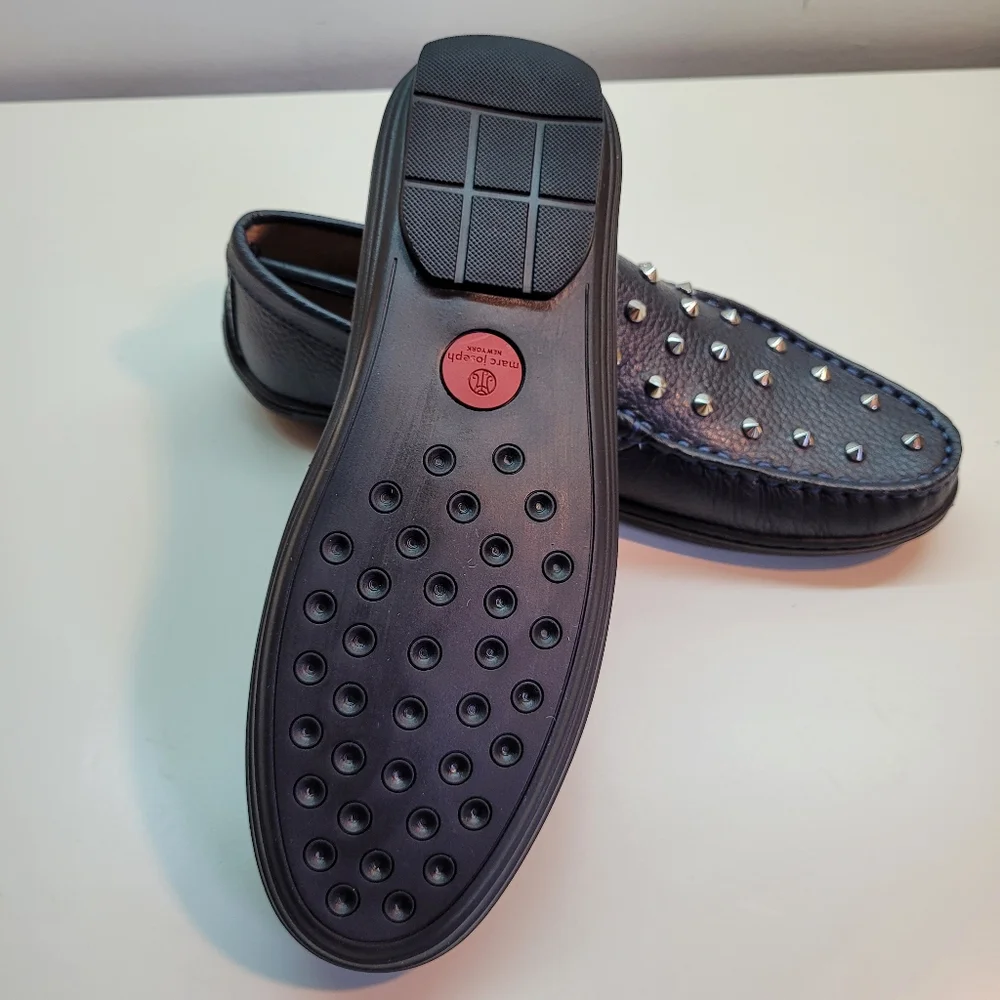 MARC JOSEPH NEW YORK Kids Boys/Girls Leather Navy blue loafers Size 4.5